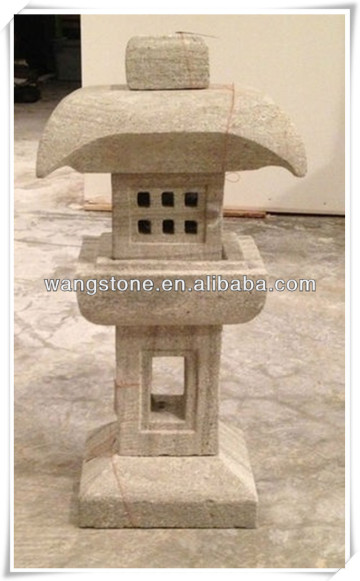 Japanese art garden stone lantern