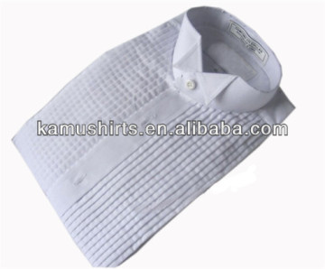 Man pleat tuxedo shirts/wing tip collar shirts/tuxedos wedding dress shirts