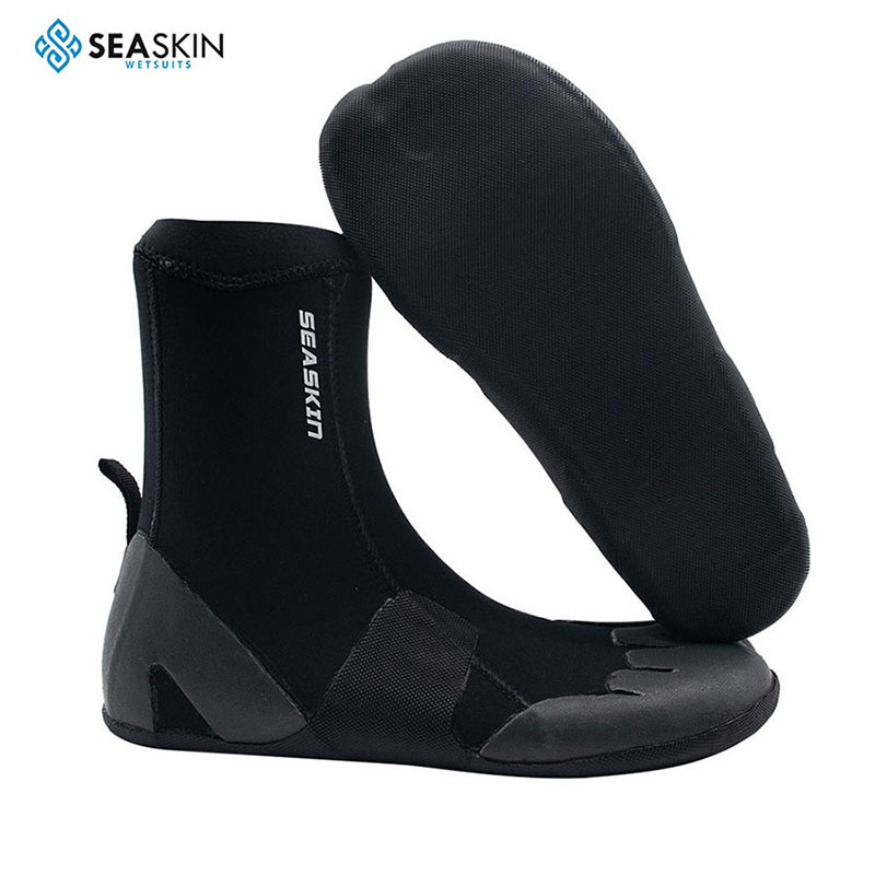 Seaskin adultos de 3 mm de neoprene água não prata, botas de mergulho personalizadas