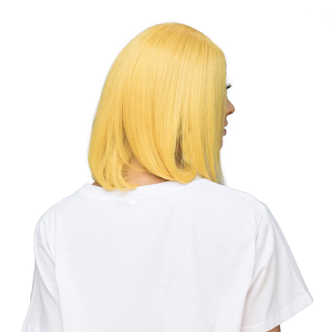 Lsy Hair Ginger Royal Yellow Color Human Hair Bob Wigs, Glueless Straight Short Lace Front Virgin Human Hair Wigs For Sale
