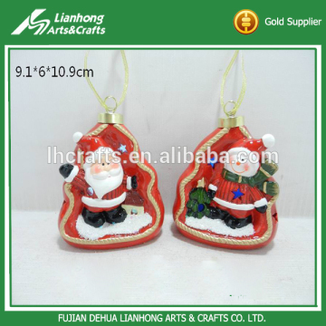 Home ornament christmas hanging ceramic santa claus snowman