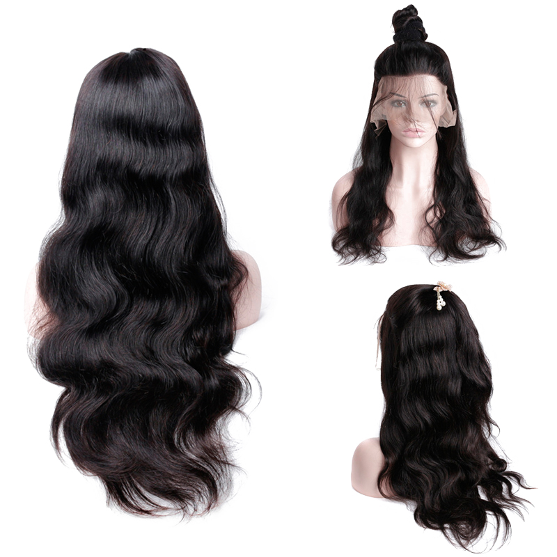 Wavy Brazilian Virgin Human Hair Full Lace Wig With Natural Hairline for Black women