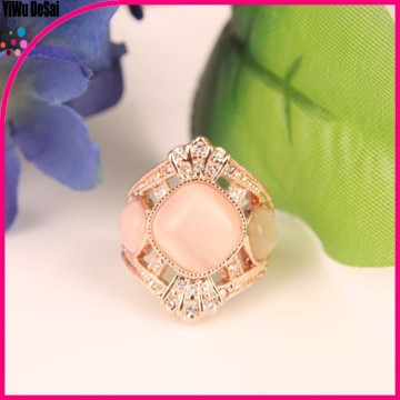 Jewelry ring Alloy Crystal white opal ring