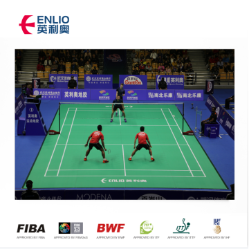 Revêtement de sol de sport de badminton d&#39;intérieur approuvé par BWF