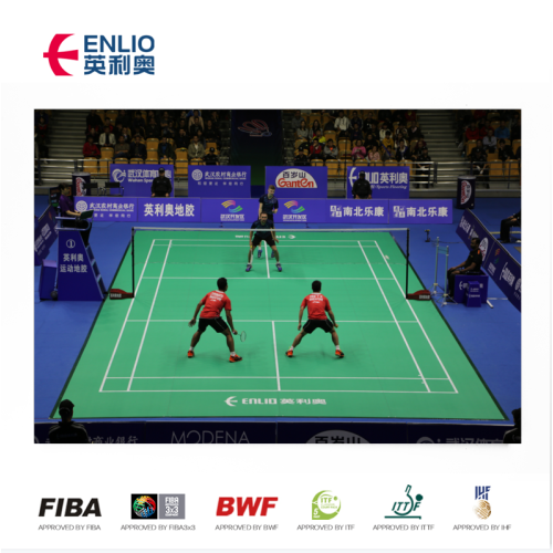 BWF goedgekeurde indoor badminton sportvloeren
