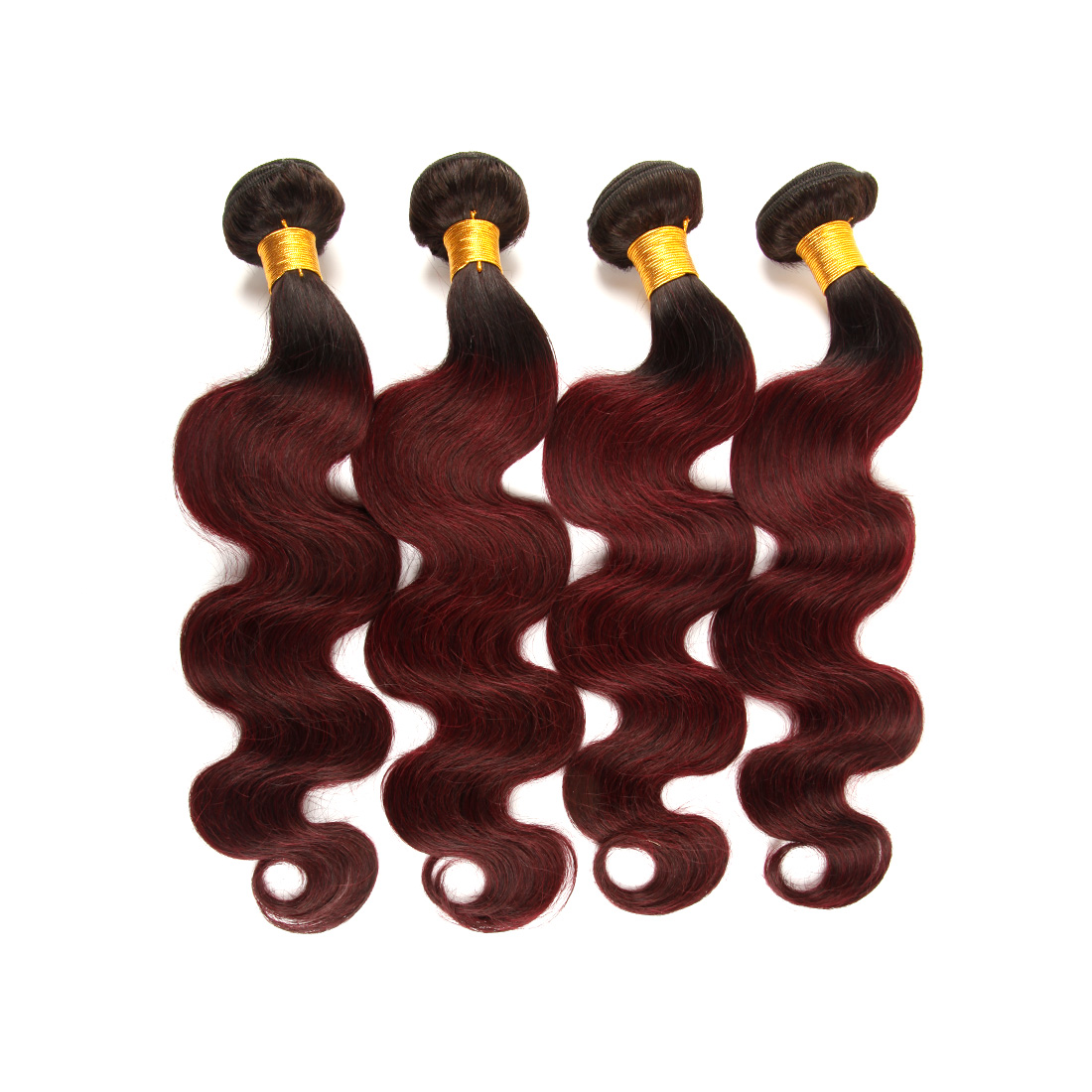 wholesale brazilian hair extensions 1B red hair, overseas brazilian hair weave