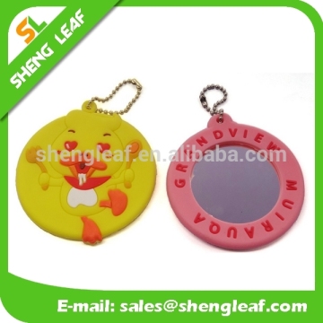 round special design rubber makeup mirror