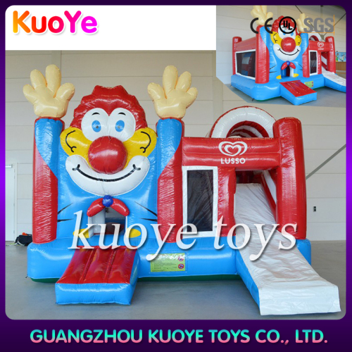 colorful inflatable clown bounci castles,attraction jumping castle,commercial inflatable bouncers and trampoline