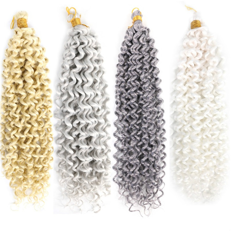 Wholesale Curly Crochet Braiding Hair Water Wave Pre stretched Hair Braid Synthetic Hair Extension