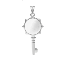 Howlite Cabs Silver Key Pendant for DIY Making Jewelry