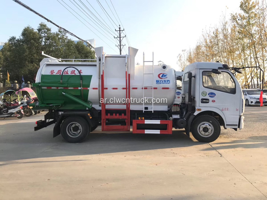 حار بيع دونغفنغ شاحنة نقل النفايات الغذائية 6CBM