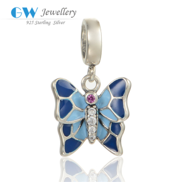 Sapphire Zircon Butterfly Pendant Charms With Diamond New Design 2015