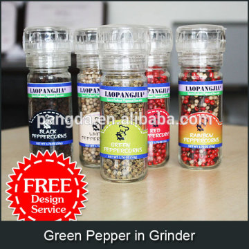 Green Pepper in Grinder