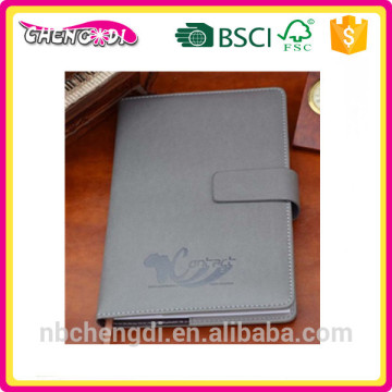 Super style best sale logo sliver stamping pu all kinds of notebook