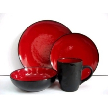 Red Color Stoneware Dinnerware