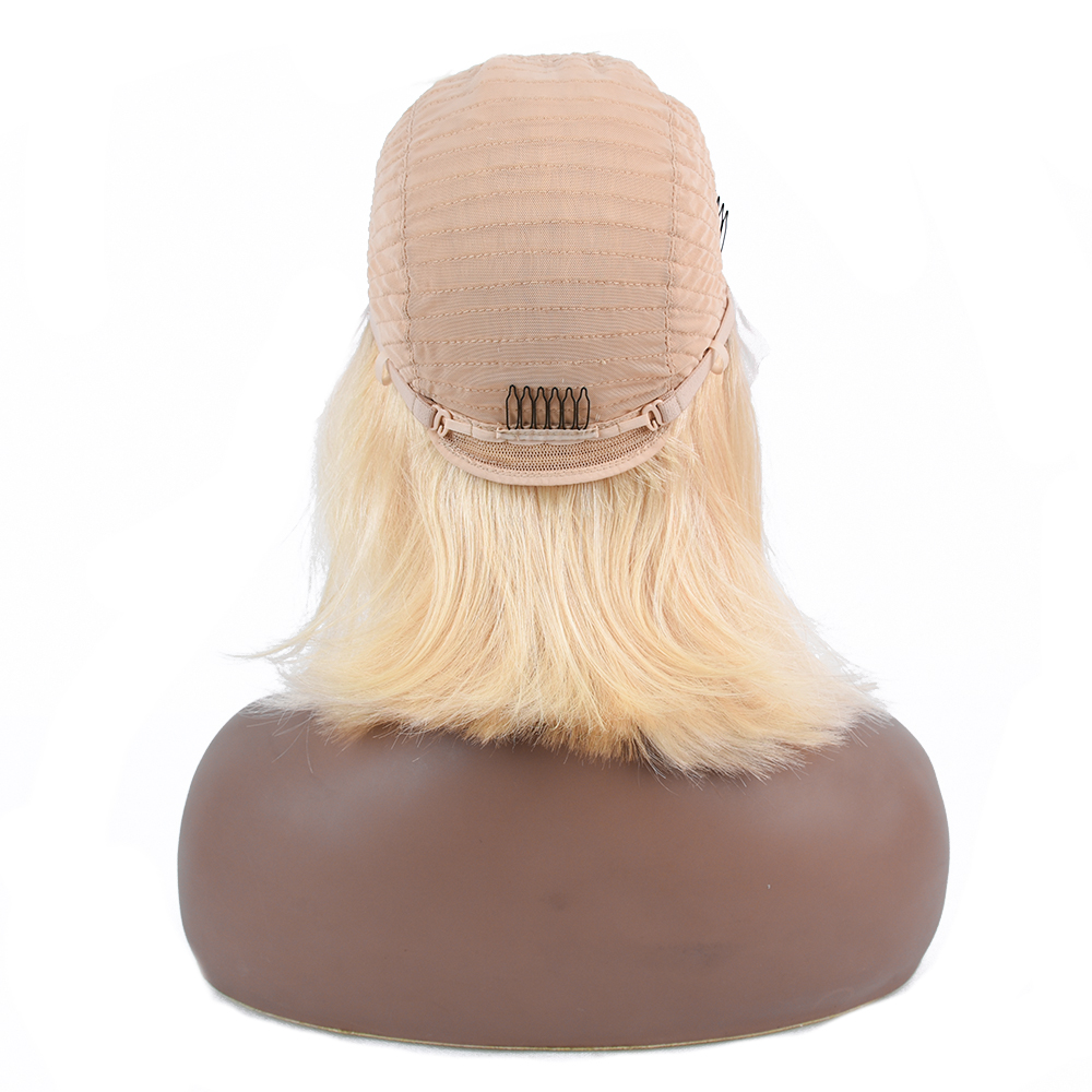 Cheap And Hot Sell T Lace 10A Grade 613 Color Straight Bob Wigs 10-16 Inch Brazilian Hair Wholesale In Stock,100% Human Hair