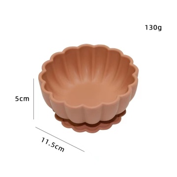 Silicone baby pumkin shape bowl with spoon