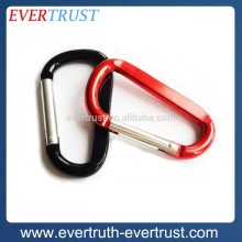 promotional 8cm D shaped custom metal carabiner