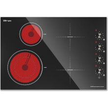 High-End 7800W Hybrid 4 Burner Built-in Cooker with Vitro Ceramic Hob