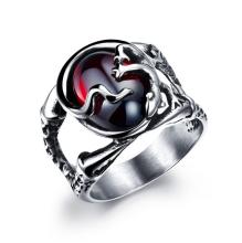 Steel cheap ruby rings for men,simulated ruby rings