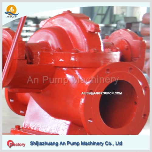 Horizontal double suction split case water pumps with electric motor