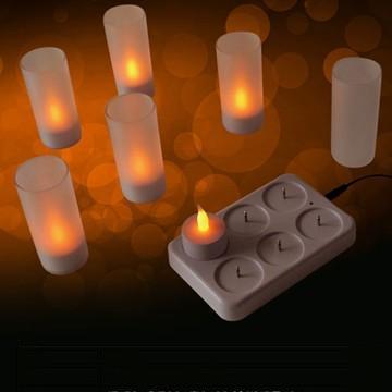 Plug-in rechargeable LED tealight candle