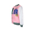 Ladies Pink Baseball Jacket Customized For Sale