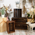 Wholesale Handmade Rustic Wooden Wall Mounted Storage Crates