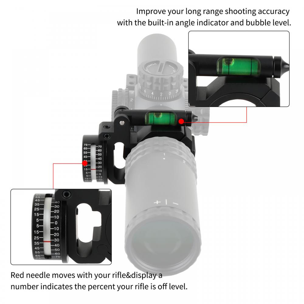 Hunting Angle Degree ADI/ACI Bubble Level 30mmScope Mount