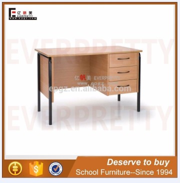 Portable Melamine Office Desktop,Best Sell Wood Teacher Table,Office Desk With Metal Frame Stand