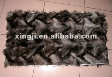 silver fox leg fur plate