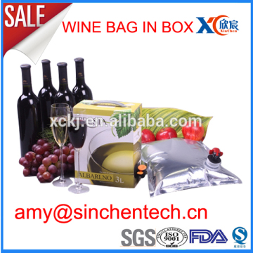 Bag in box wine packaging,bag in box 5l wine,plastic wine bag