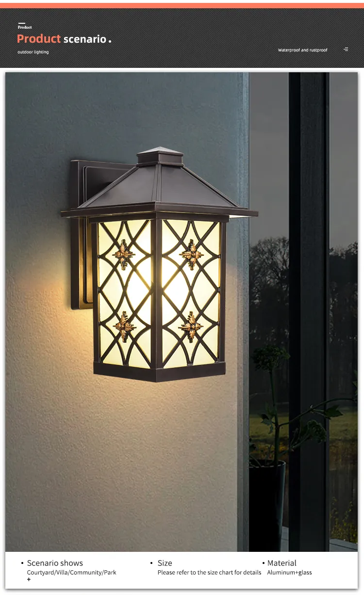 Elegant European Outdoor LED Wall Light for Stylish Homes