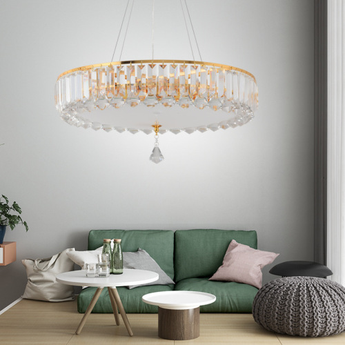 Éclairage de lustre moderne en cristal LEDER