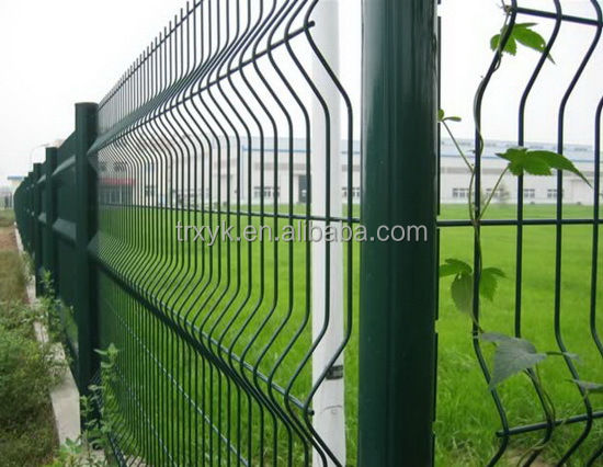 hot dip galvanized accordion fence Welded wire mesh fence with curves