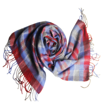 Inner Mongolia Wholesale Custom Color Checkered Shape Wool Scarf Warm And Comfortable Unisex Wild Style Scarf