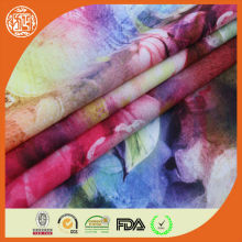 Fashion flower design 50D chiffon digital textile printed fabric