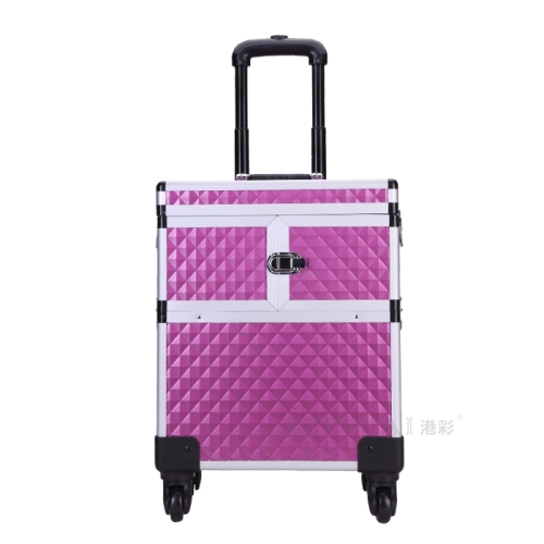 Portable Beauty Case With Compartments Aluminum Custom Cosmetic Case