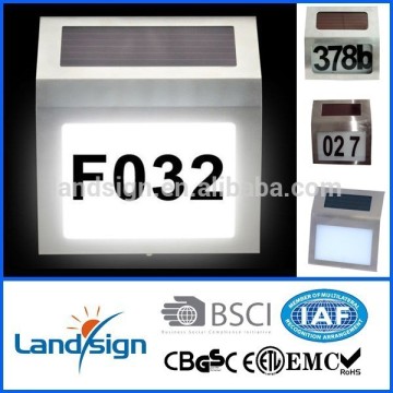 solar led house number light