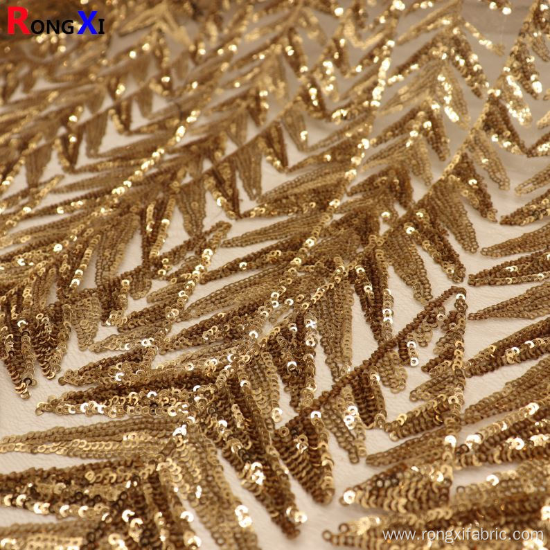 New Design Sequin Stretch Fabric With High Quality