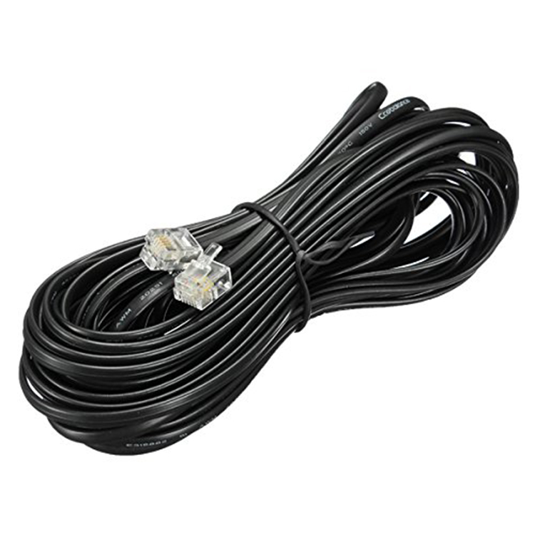 Male to Male 1m 2m 3m RJ9 RJ11 RJ12 6P4C Intercom Telephone Cable