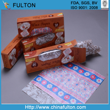 anti oil paper for baskets/waterproof feature wax paper for baskets/non stick candy wrapping paper