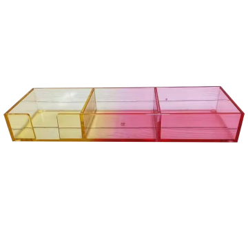 Choice Fun Clear Acrylic Drawer Storage Box with Post-It Note Clip
