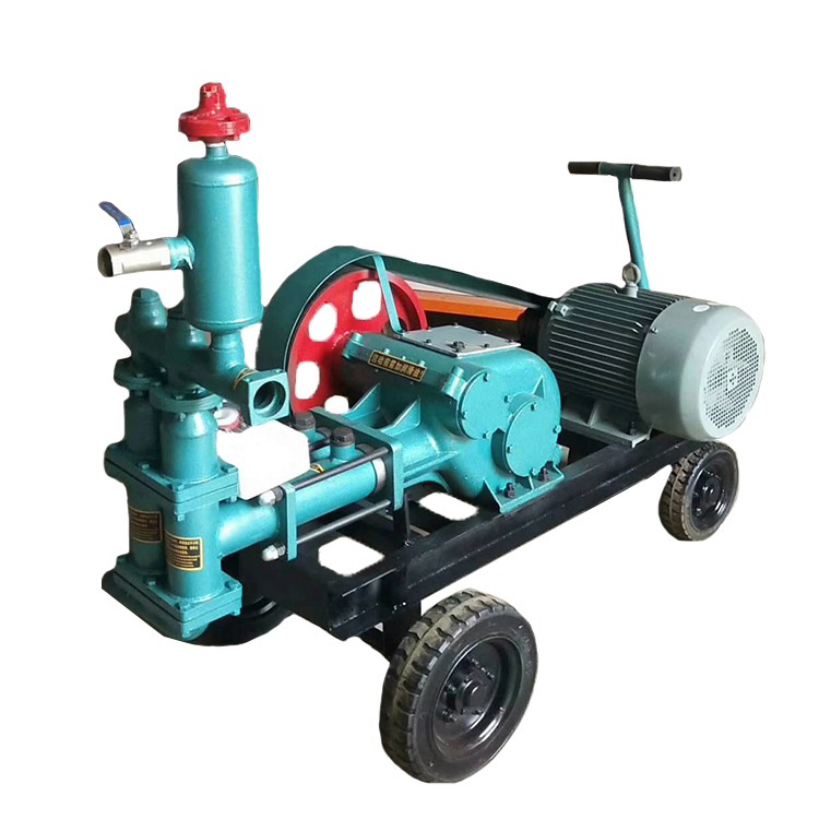 Horizontal double cylinder reciprocating double action piston slurry pump for drilling machine