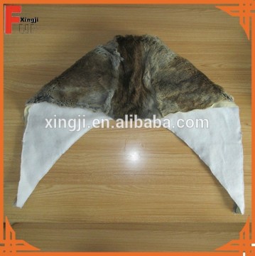 Plucked hare rabbit hood lining for down coat