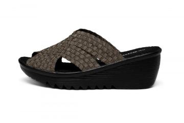 Breathable Elastic Band And Woven Upper Slippers
