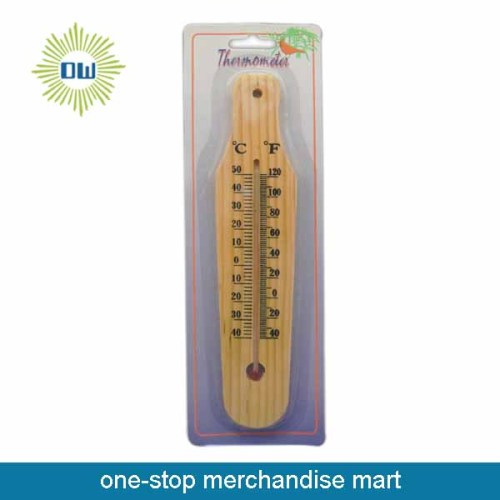 Hot verkopen houten tuin muur thermometer