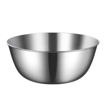 Stainless Steel Round Fruit Bowl - Kitchen Food Storage Organizer & Mixing Bowl