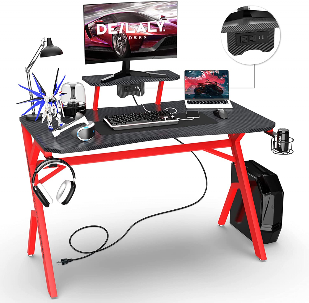 Red Modern Gaming Desk 