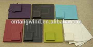 Square Red PU Leather Placemats